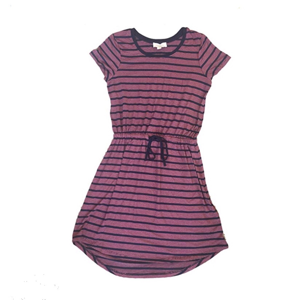 Olive and Oak Cap Sleeve Drawstring Soft Dress SM
